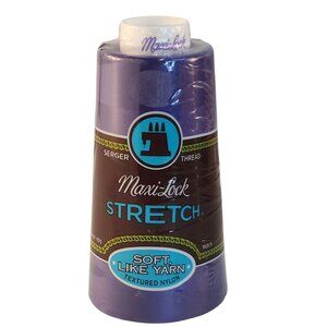 Maxi-Lock Stretch Serger Thread Purple 2000 Yards Textured Nylon Sewing Material